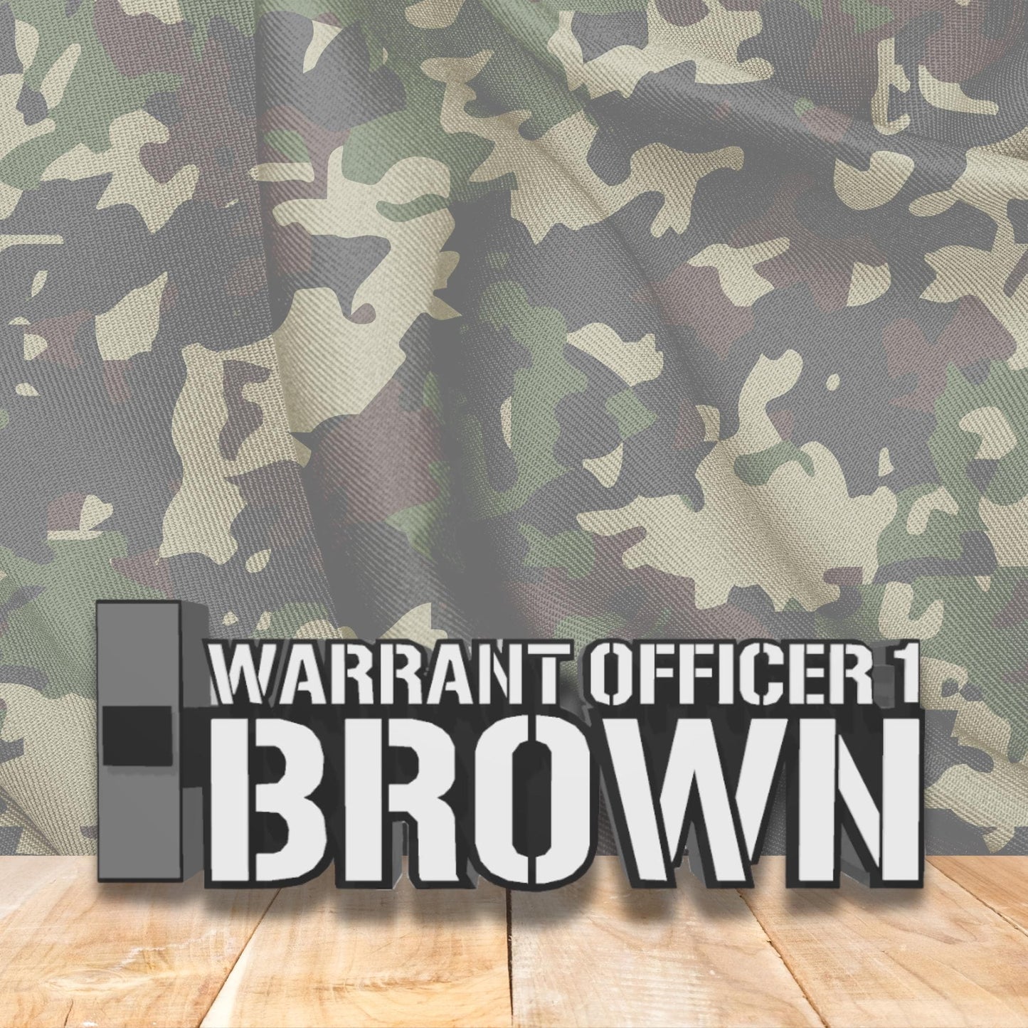ARMY Warrant Officer 1 Desk Name Plate, WO1 Desk Plaque
