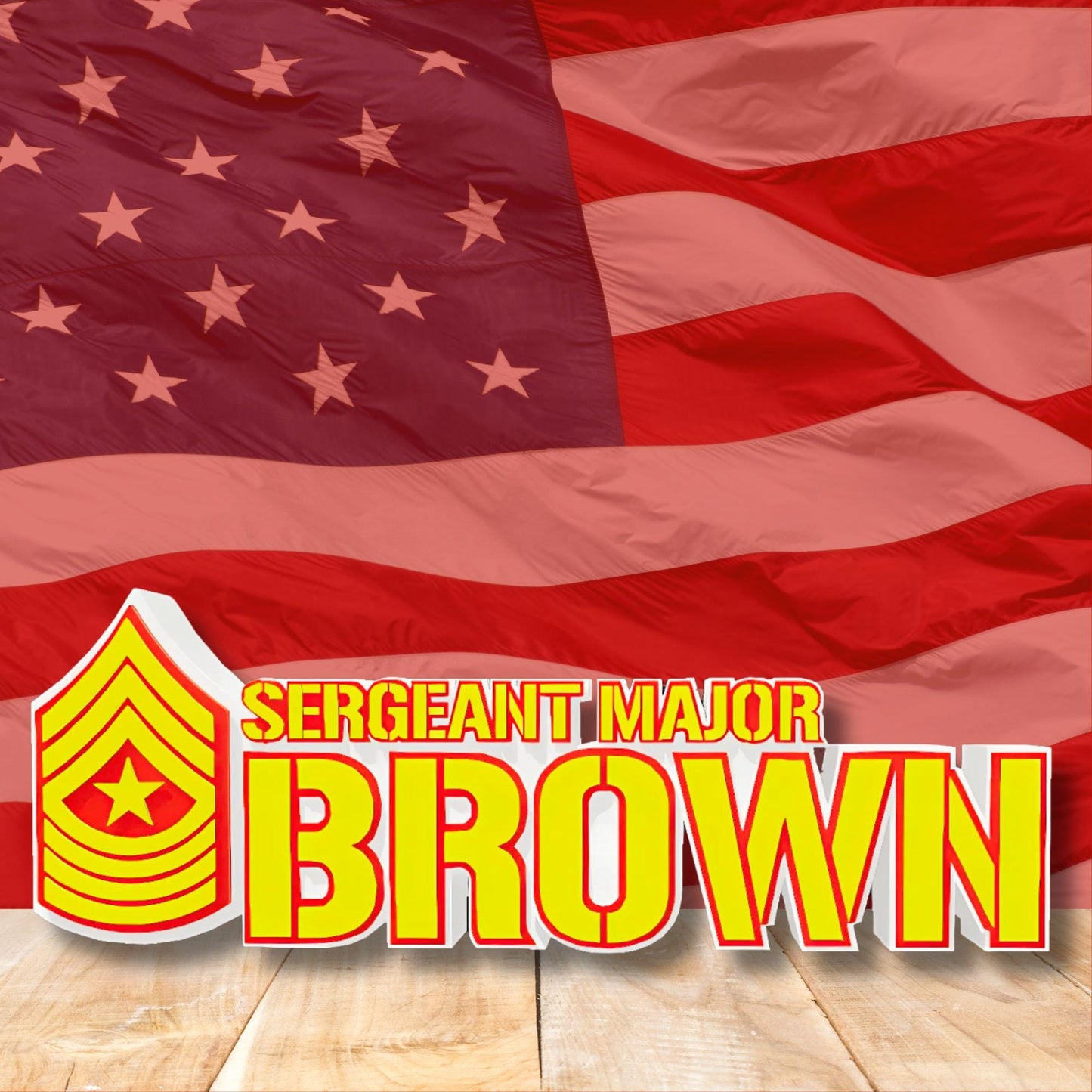 Personalized USMC Sergeant Major Rank Plaque, Marine Corps Gift, SgtMaj Desk Name Plate