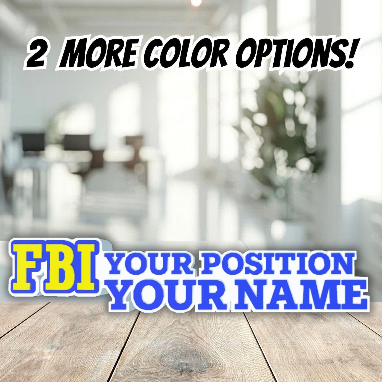 Personalized FBI Desk Name Plate, Agent Promotion Gift, Federal Bureau of Investigation Name Plaque