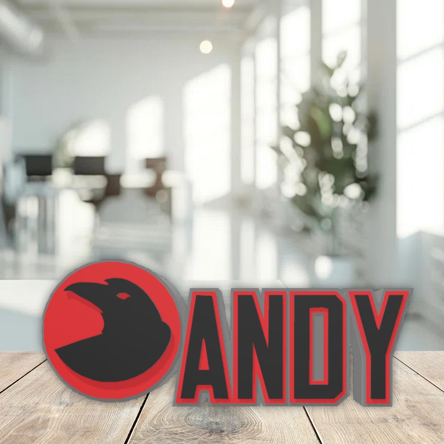 Raven Darkholme Desk Name Plate, Custom Teacher Gift, CEO Name Plaque