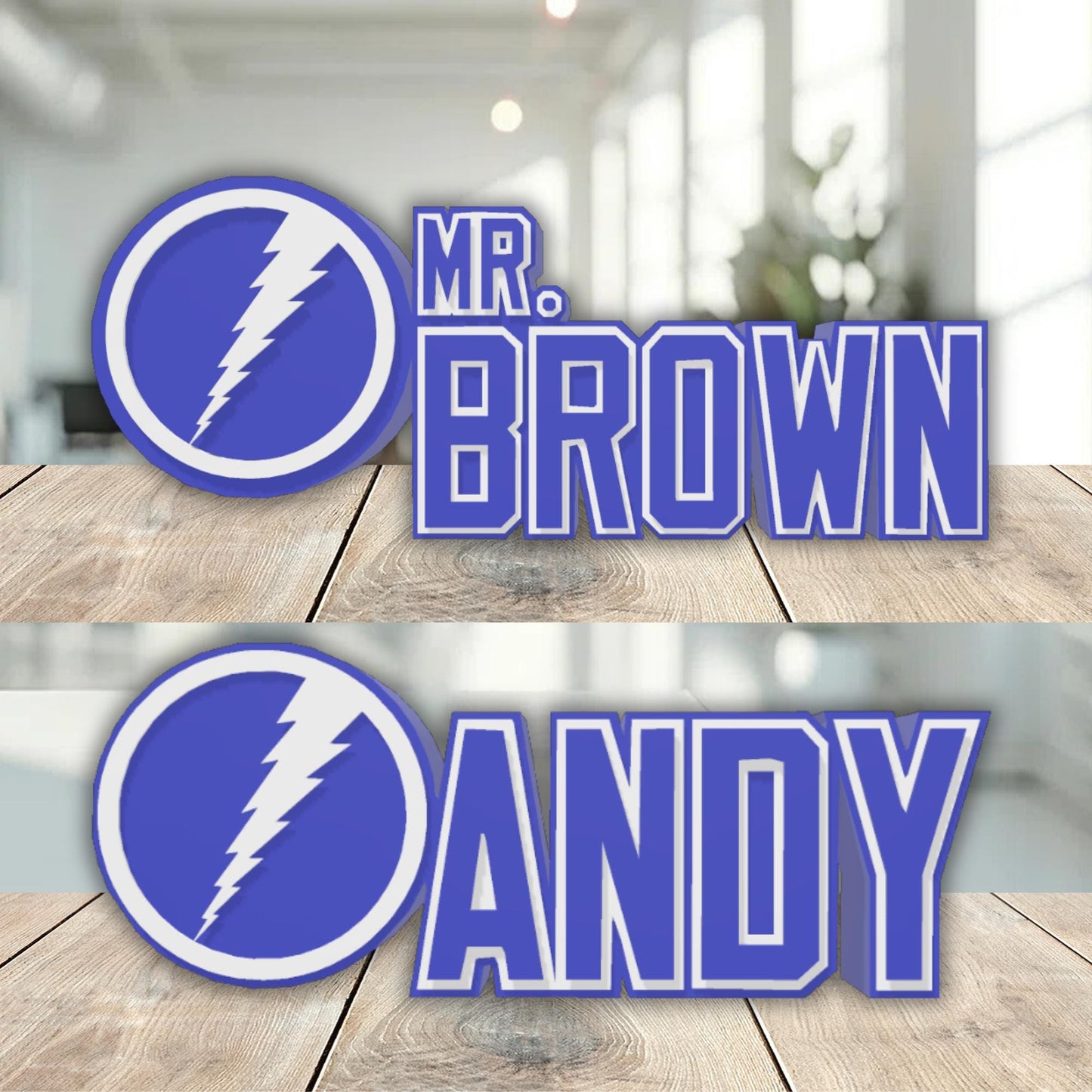 Quick Silver Desk Name Plate, Teacher Nameplate, Boss Lady Gift