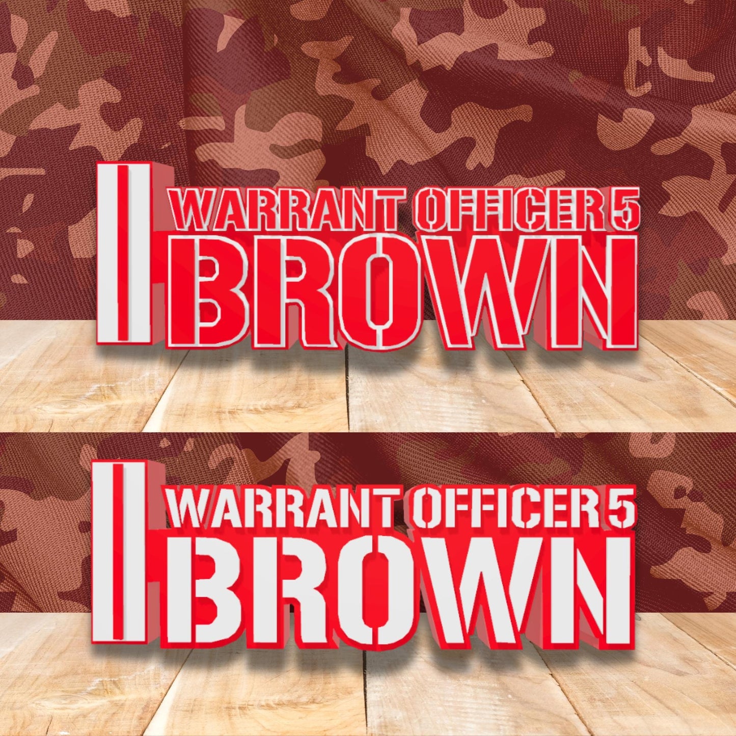 Personalized Chief Warrant Officer 5 Desk Name Plate, CWO5 Desk Plaque, USMC Promotion Gift
