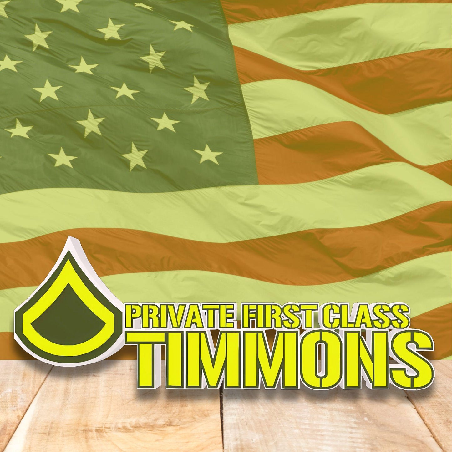 Personalized Private First Class Rank Plaque, PFC Desk Name Plate, ARMY Retirement Gift