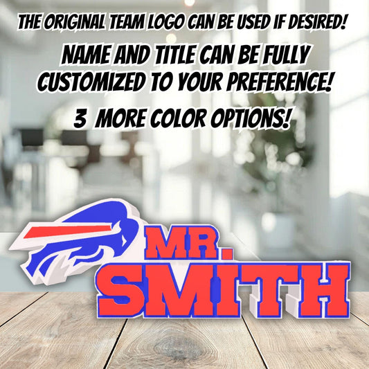 Personalized Buffalo Bills Desk Name Plate