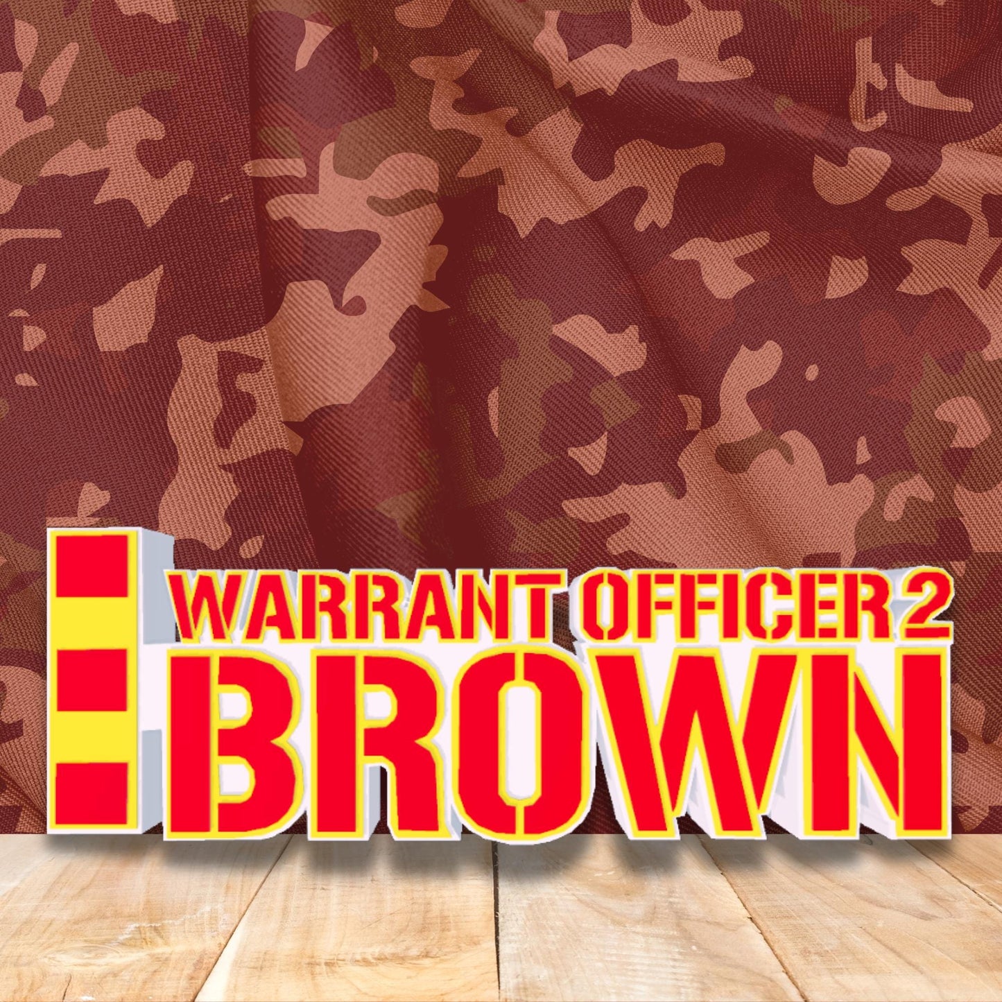 Personalized Chief Warrant Officer 2 Desk Name Plate, CWO2 Desk Plaque, USMC Promotion Gift