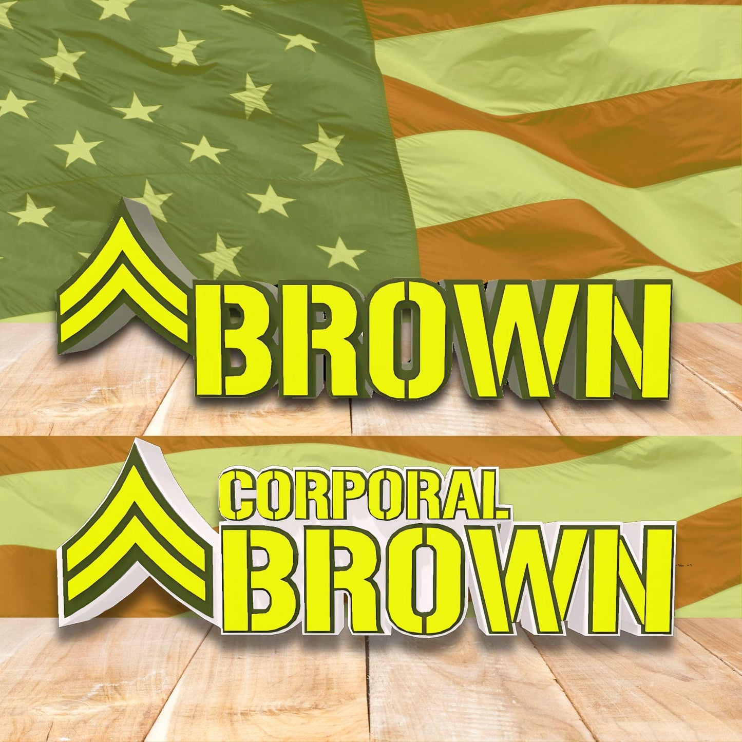 Army Corporal Rank Plaque, Personalized Corporal Desk Name Plate, CPL Gift, US Promotion