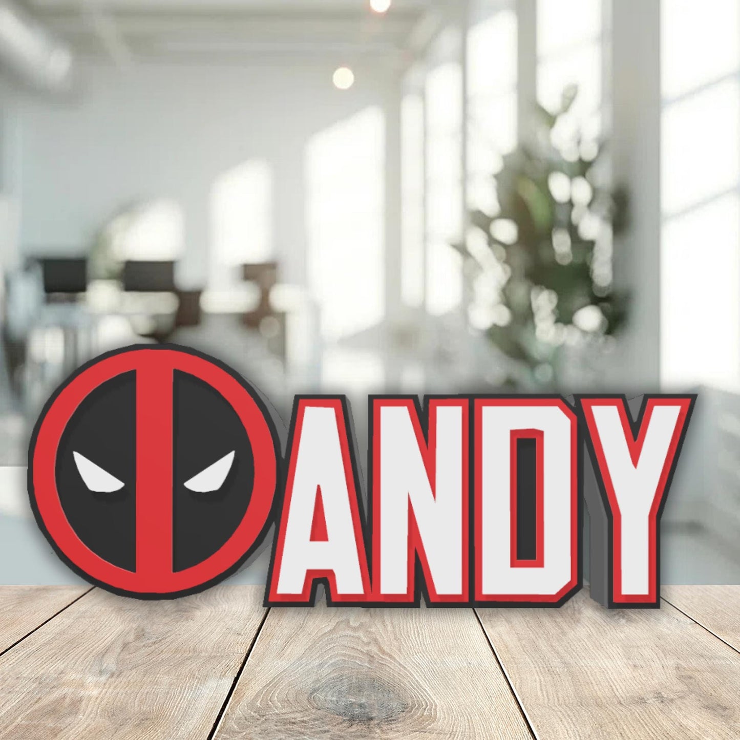 Deadpool Desk Name Plate, Office Name Plate, Gifts For Teacher