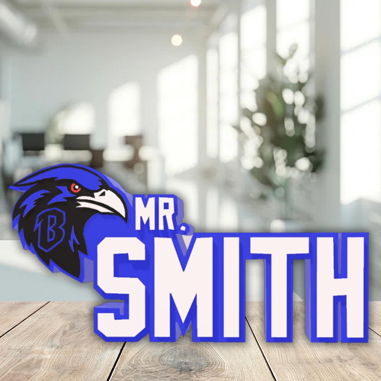 Personalized Baltimore Ravens Desk Name Plate, Gift for Teacher, Name Plaque