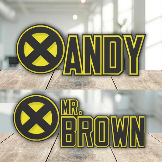 Professor X Desk Name Plate, Gifts For Teacher, Personalized Plaque