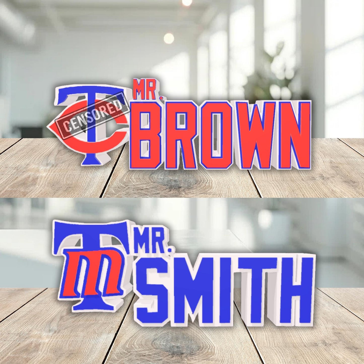 Personalized Minnesota Twins Desk Name Plate, Name Plaque, Coworker Gift