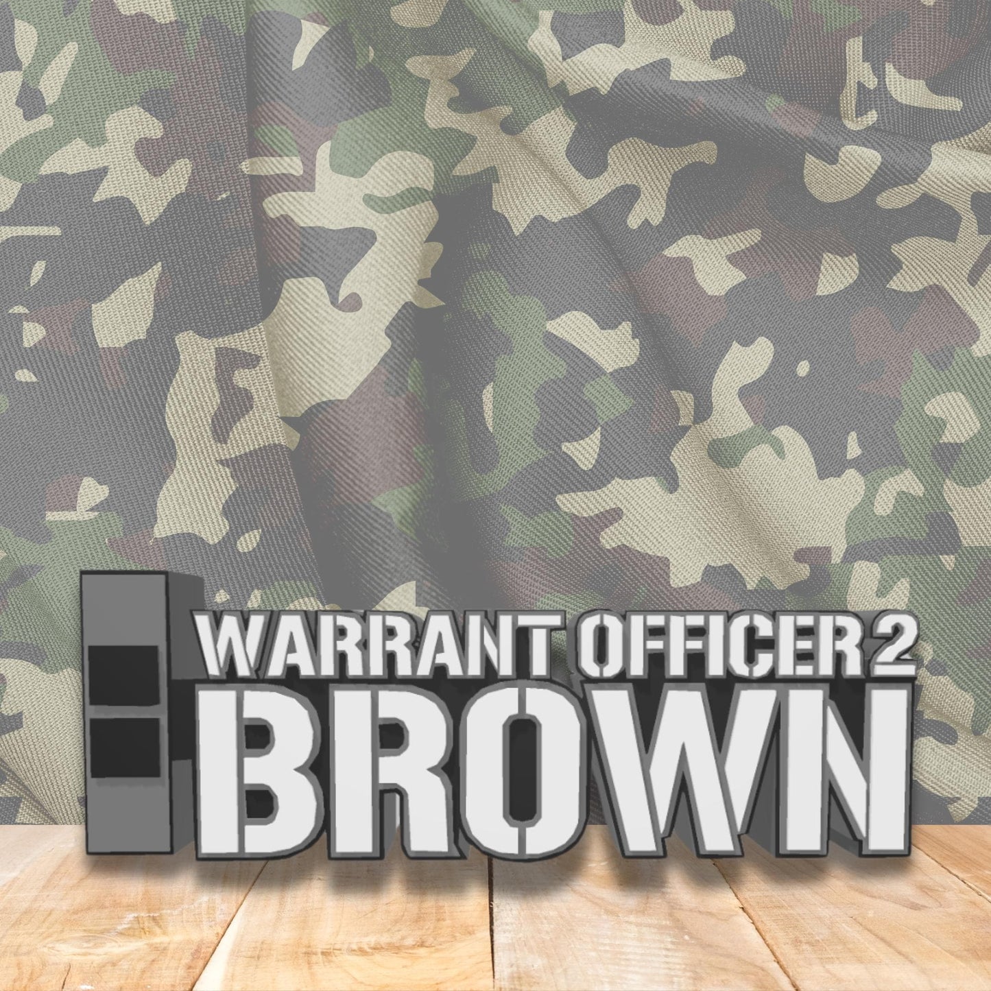 ARMY Warrant Officer 2 Desk Name Plate, CW2 Desk Plaque