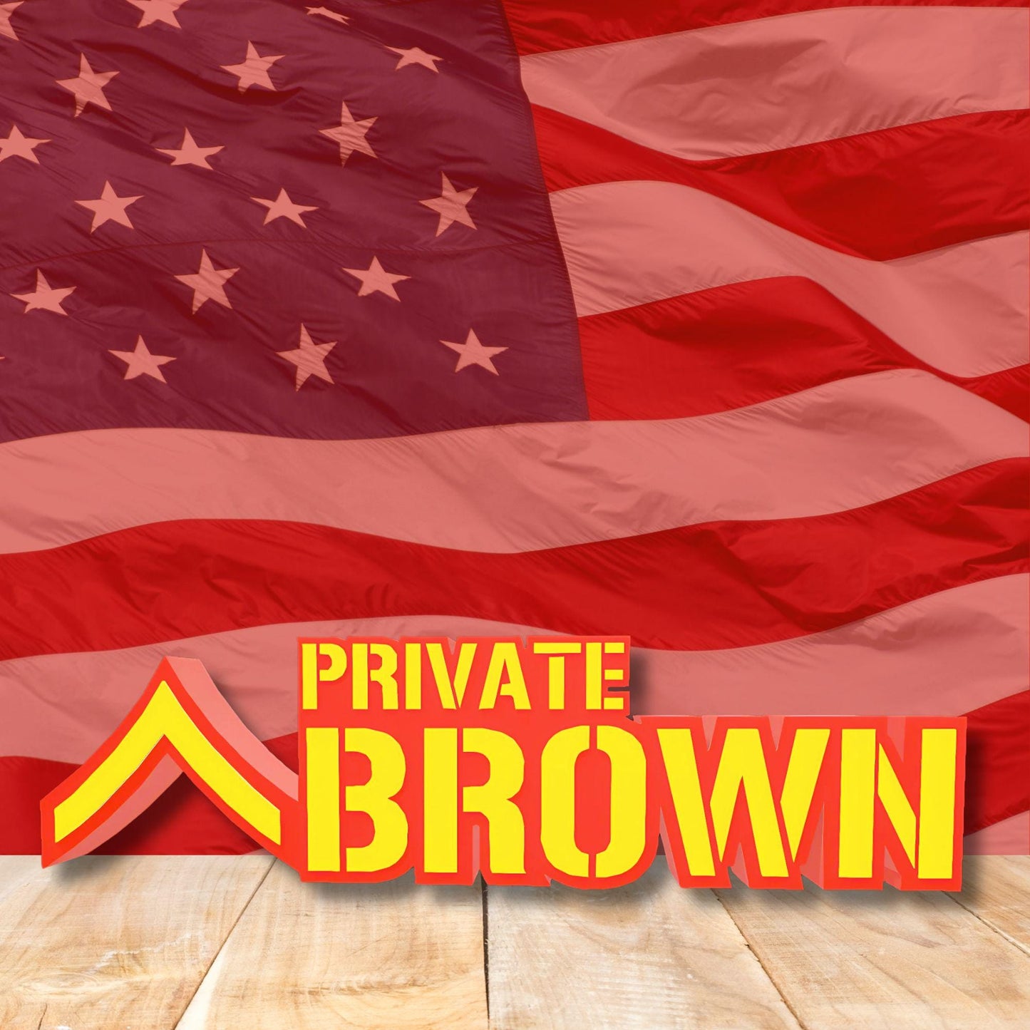 Personalized Private First Class Rank Plaque, Marine Corps Promotion Gift, PFC Desk Name Plate