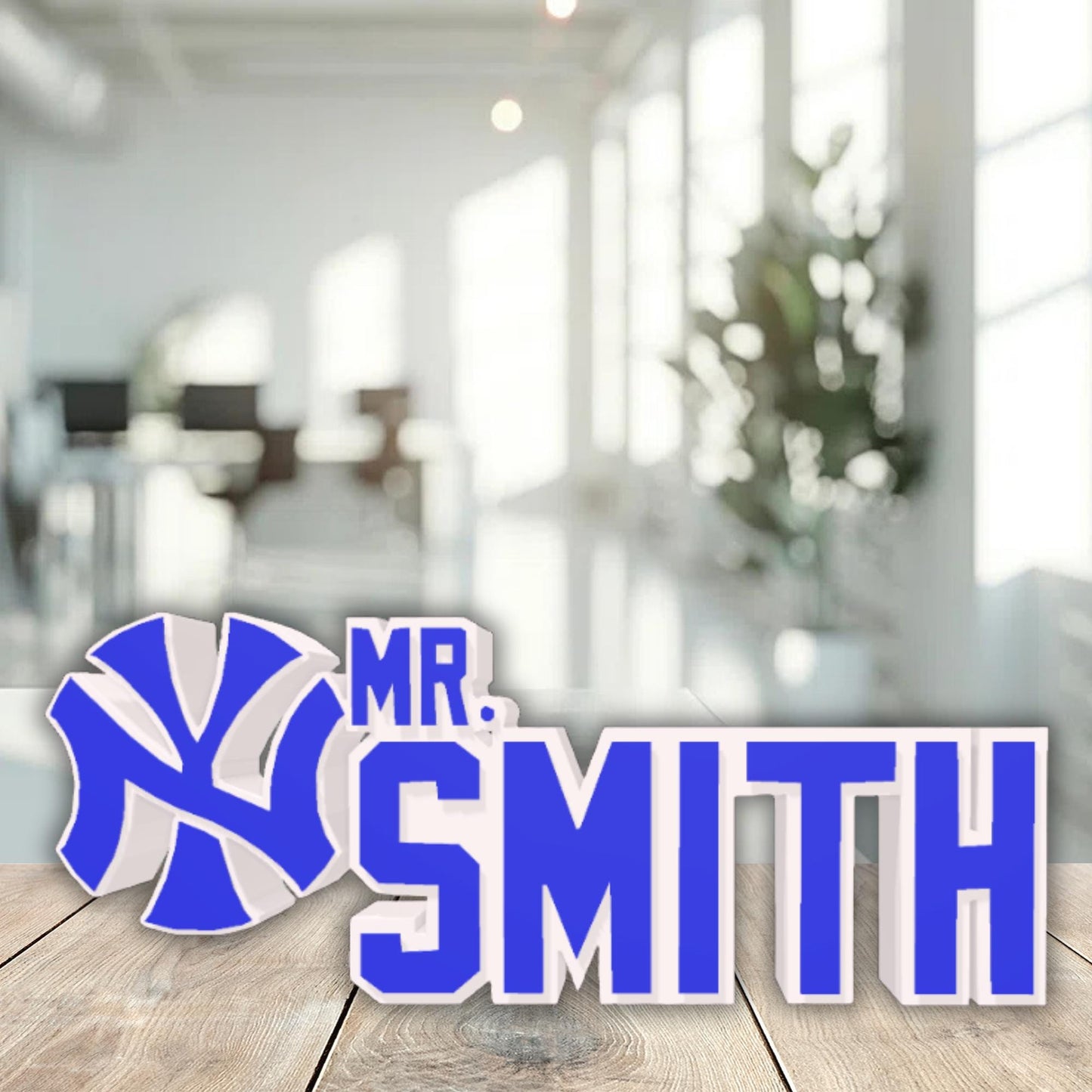 Personalized New York Yankees Desk Name Plate, Office Decoration, Teacher Appreciation gift