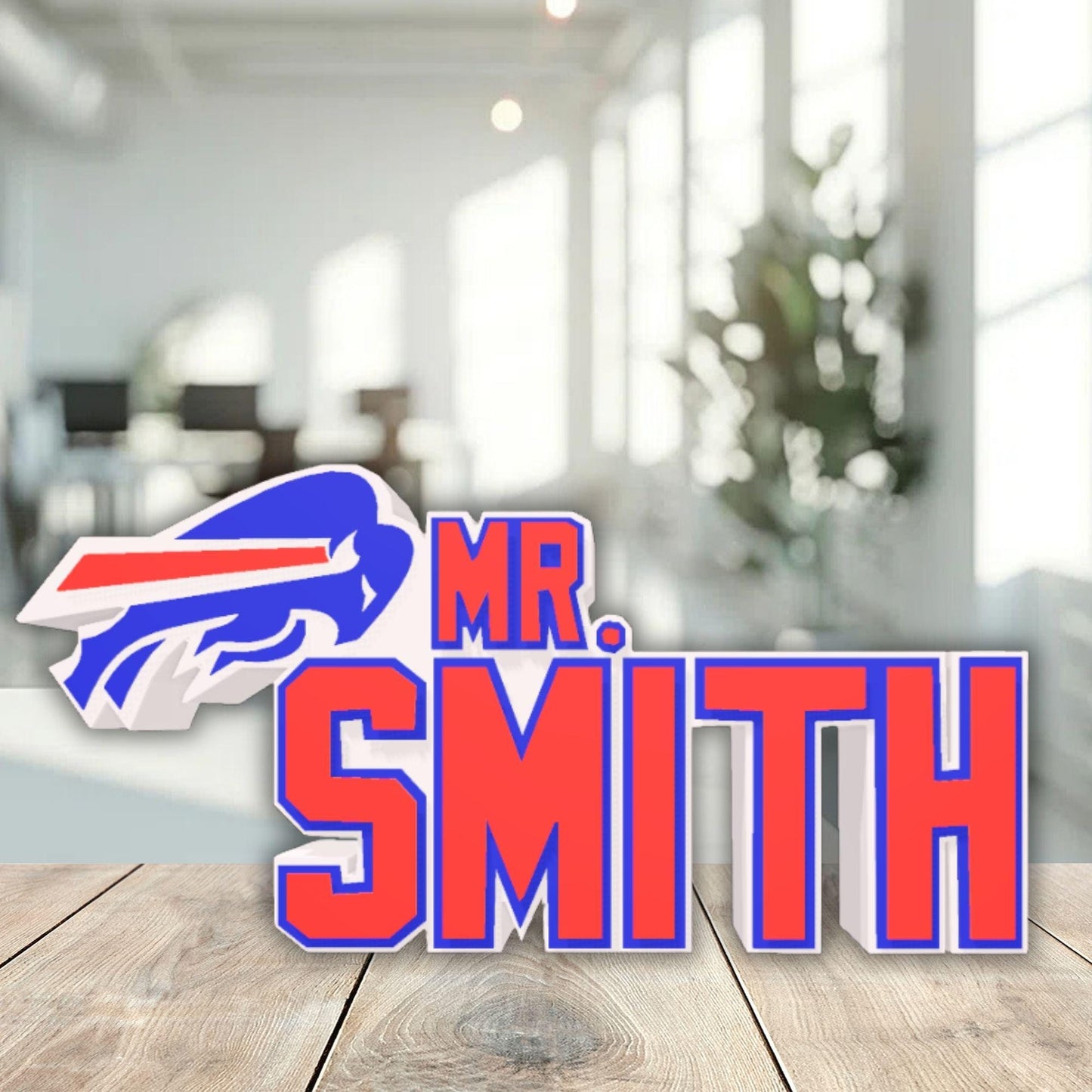 Personalized Buffalo Bills Desk Name Plate