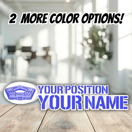 Personalized Department of State Desk Name Plate, DOD Name Plaque, Office gift for Boss