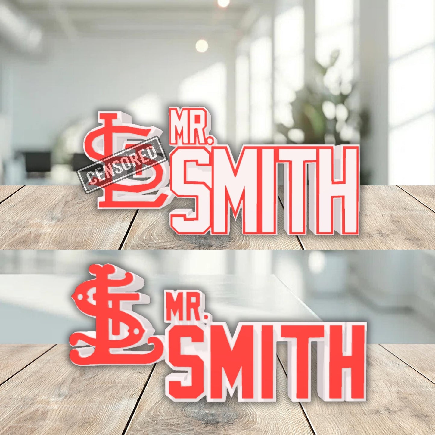 Personalized St. Louis Cardinals Desk Name Plate