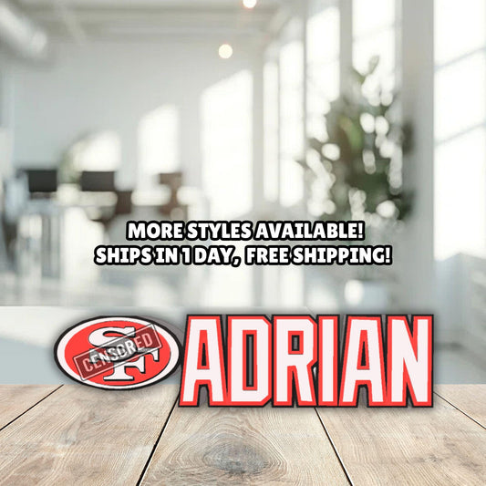 Personalized San Francisco 49ers Desk Name Plate, Name Plaque, Gift for Teacher