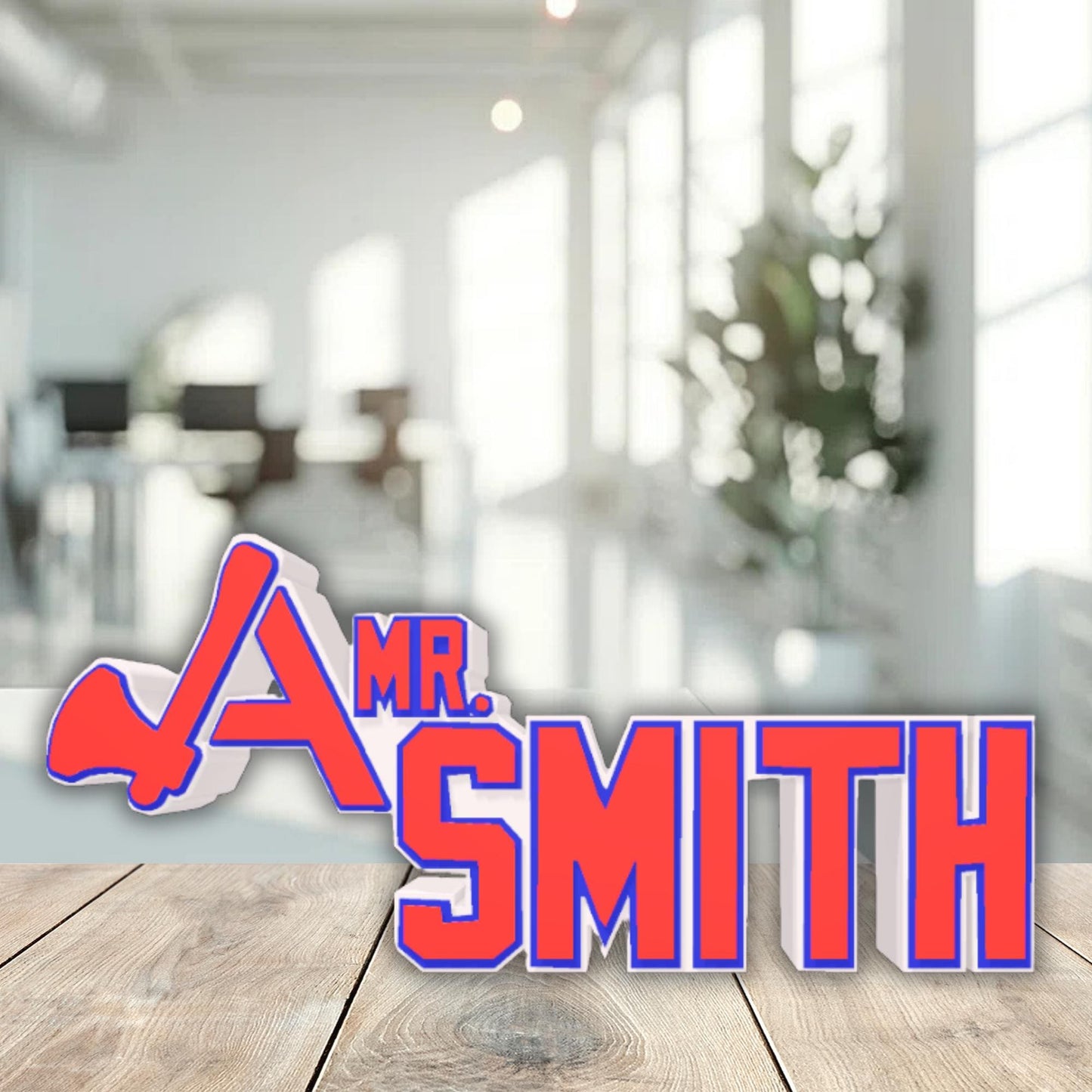 Personalized Atlanta Braves Desk Name Plate