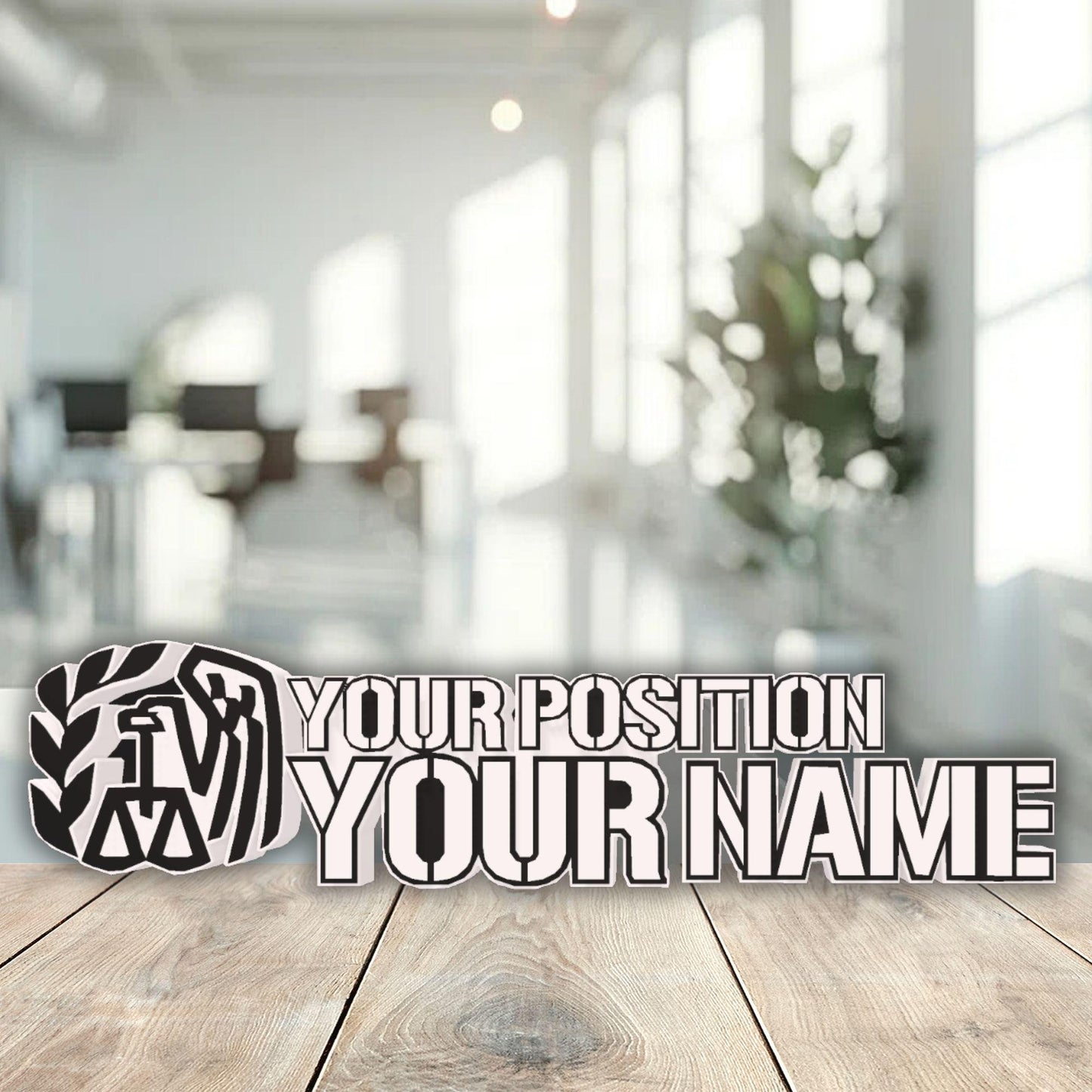 Personalized IRS Desk Name Plate, Internal Revenue Service Name Plaque, Office Gift for Boss