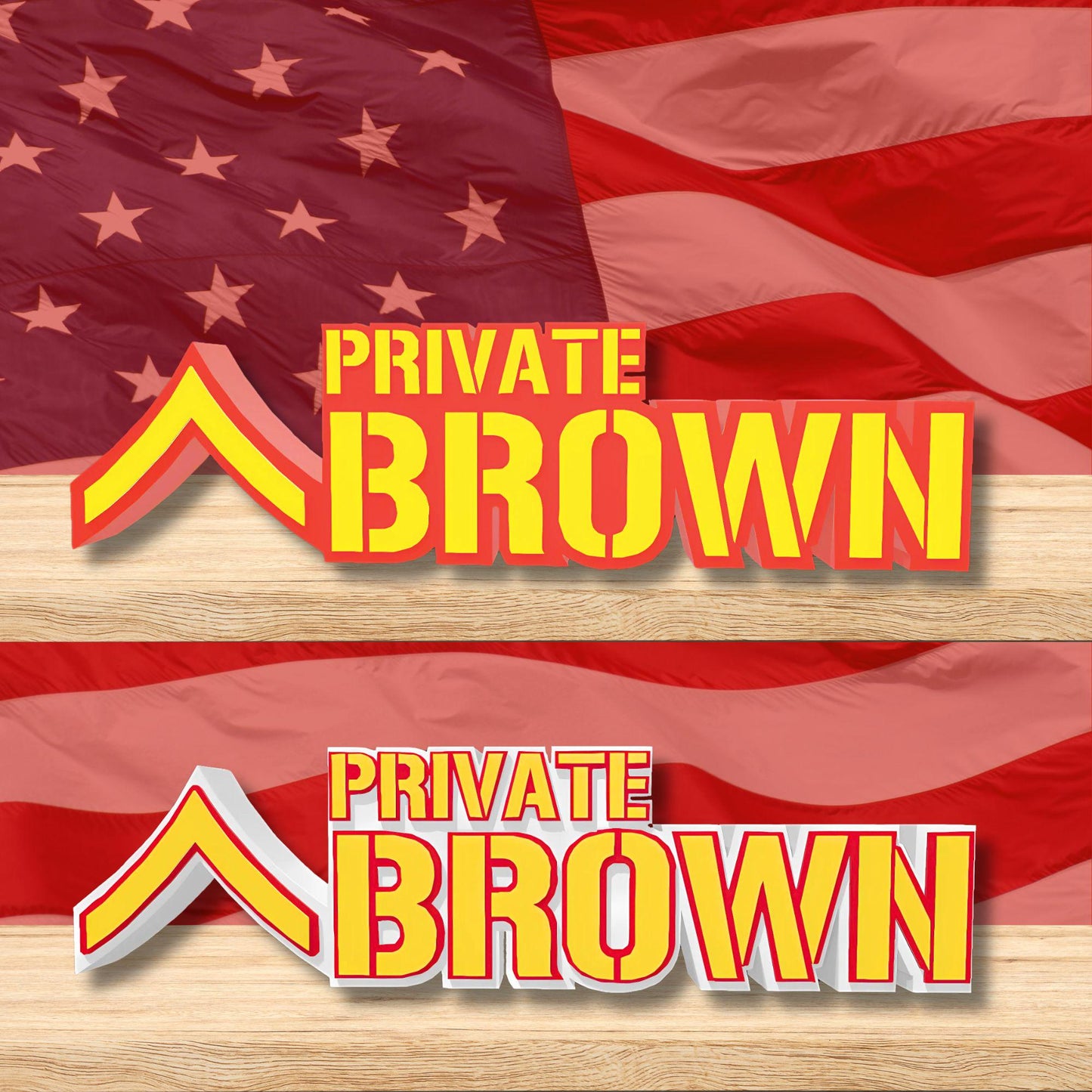 Personalized Private First Class Rank Plaque, Marine Corps Promotion Gift, PFC Desk Name Plate