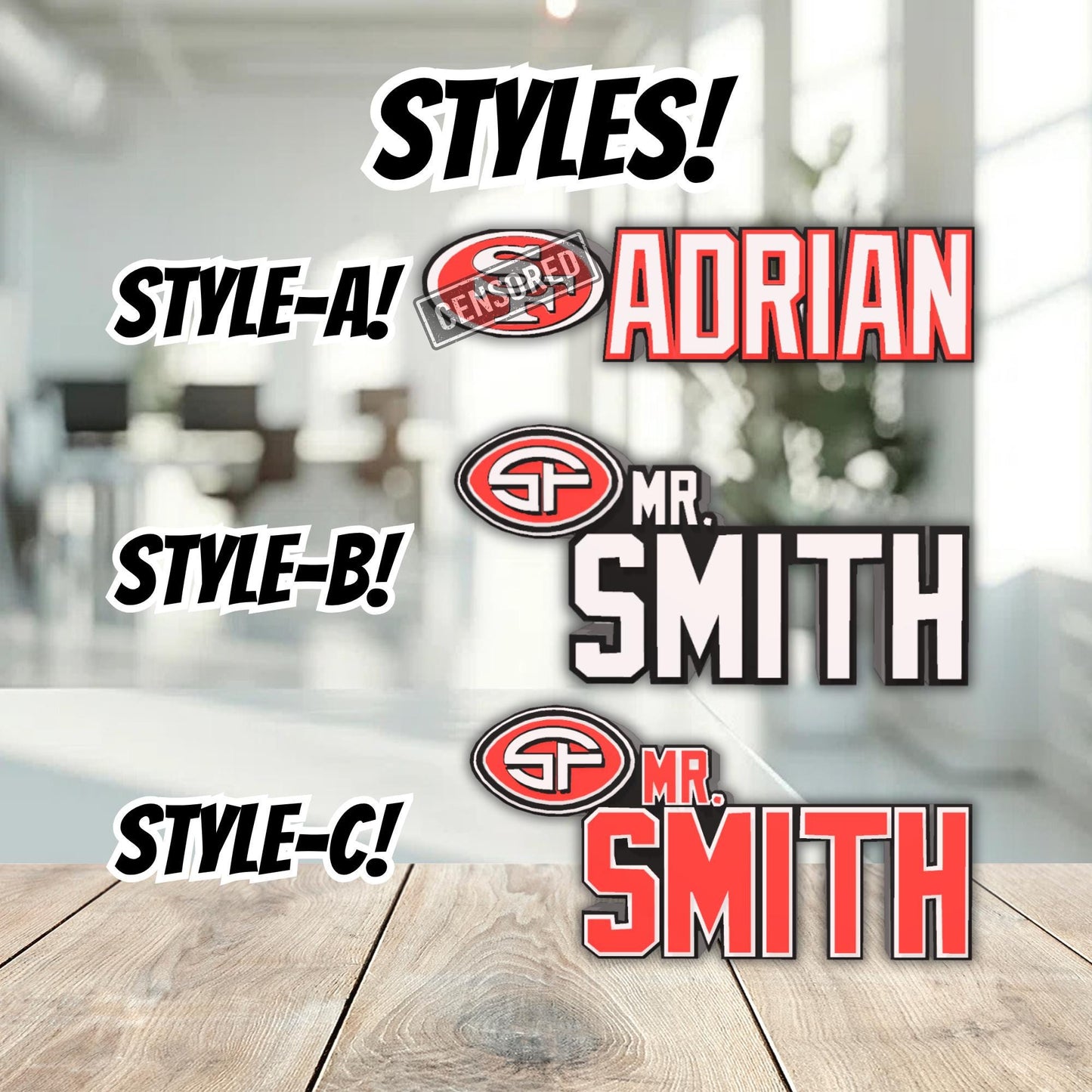 Personalized San Francisco 49ers Desk Name Plate, Name Plaque, Gift for Teacher