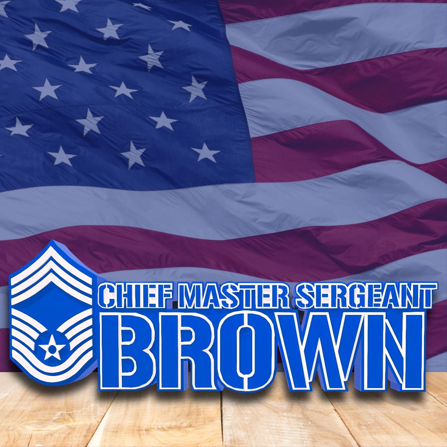 Personalized CMSgt Desk Name Plate, Chief Master Sergeant Rank Plaque, Air Force Retirement Gift