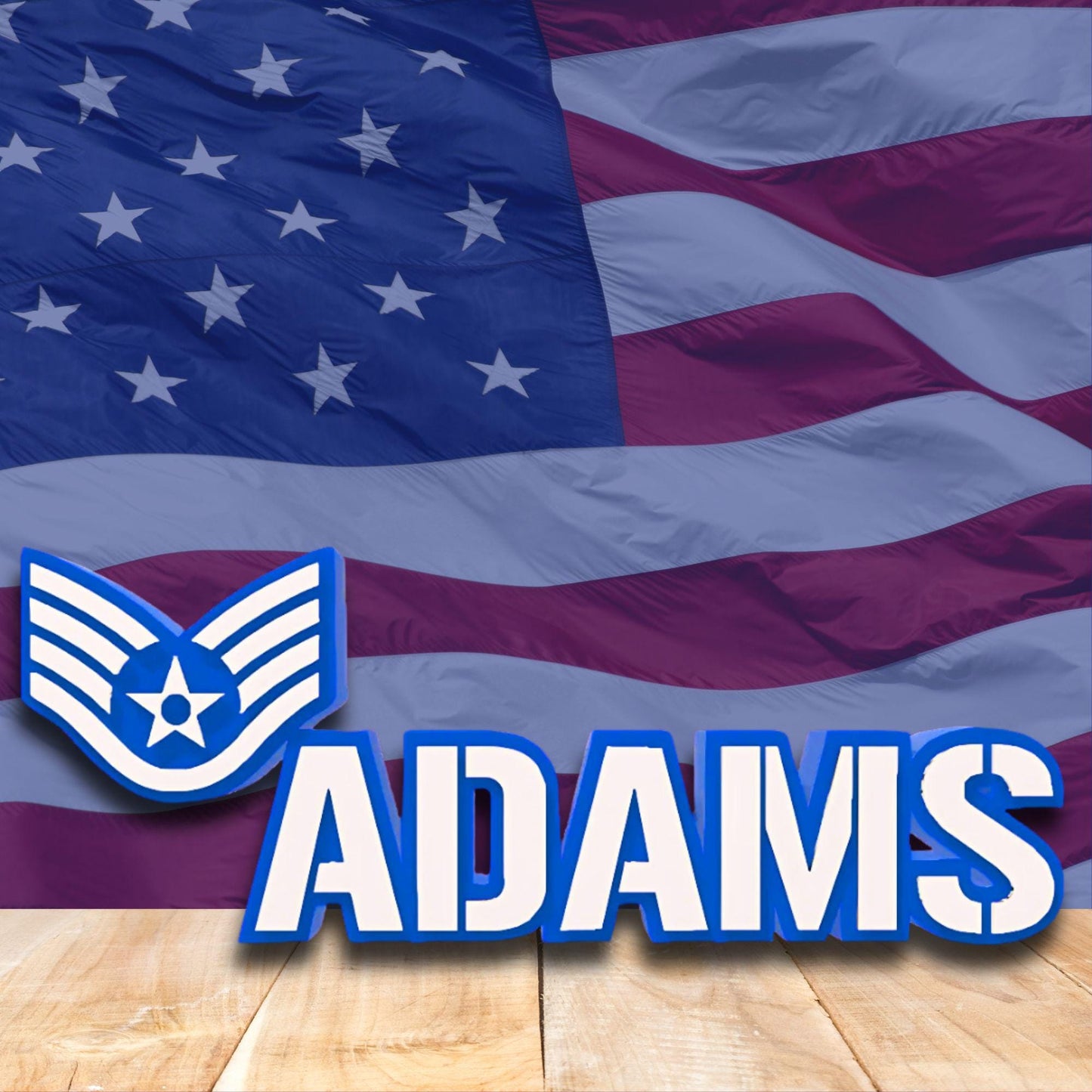 Personalized SSgt Desk Name Plate, Staff Sergeant Rank Plaque, Air Force Gift, Retirement Plaque