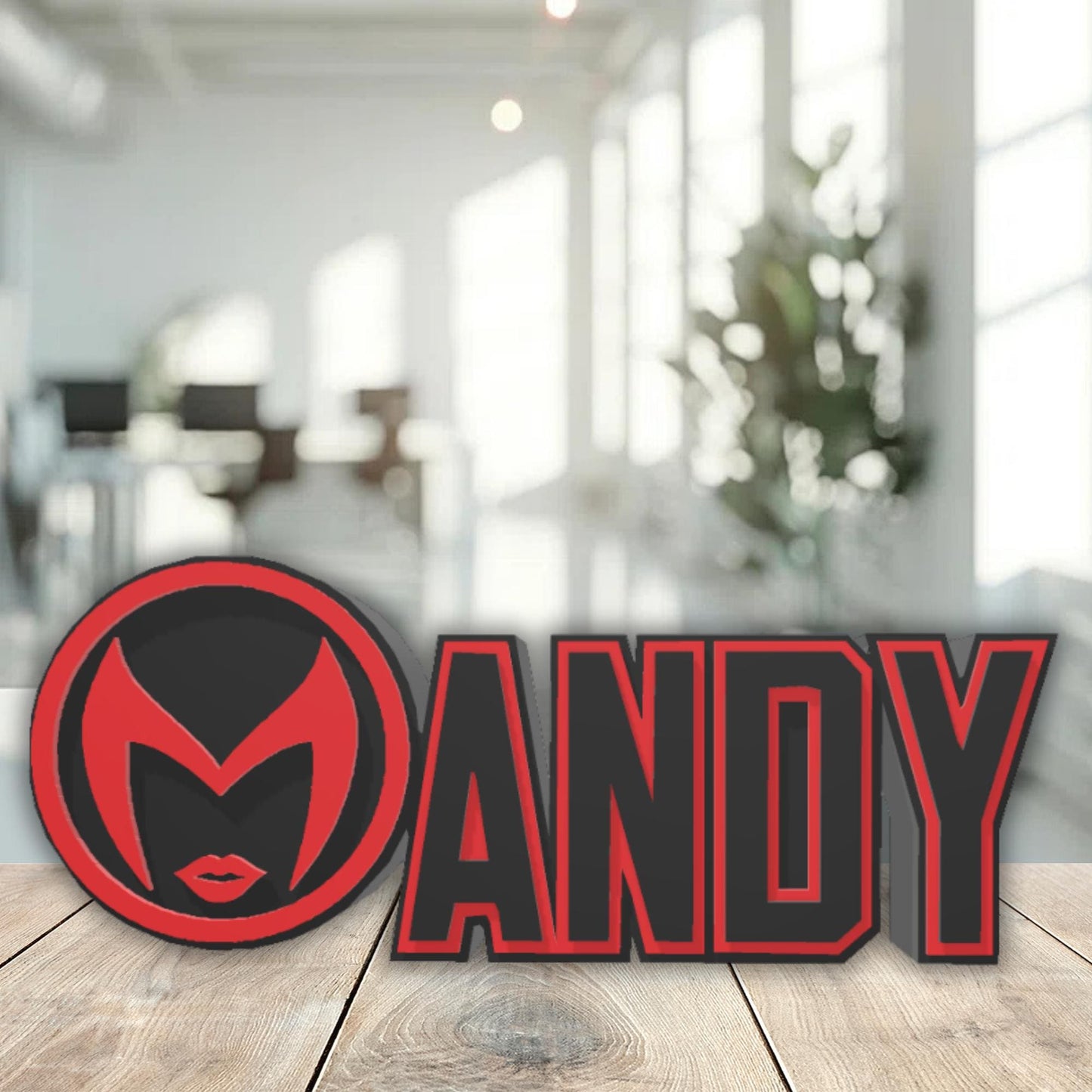 Scarlet Witch Desk Name Plate, Gifts For Teacher, Custom Desk Sign