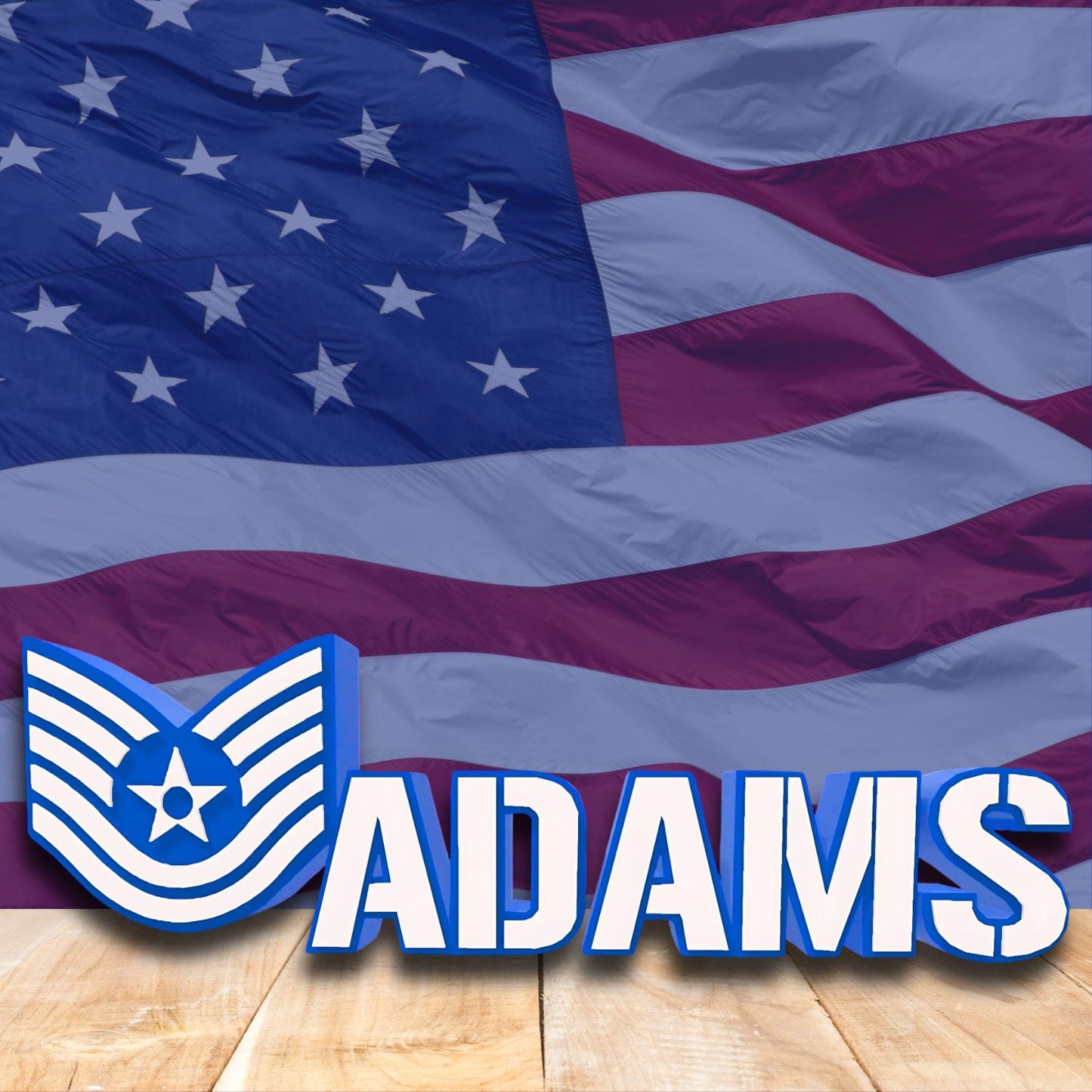 Personalized TSgt Desk Name Plate, Technical Sergeant Rank Plaque, USAF Girlfriend, Air Force Memorabilia