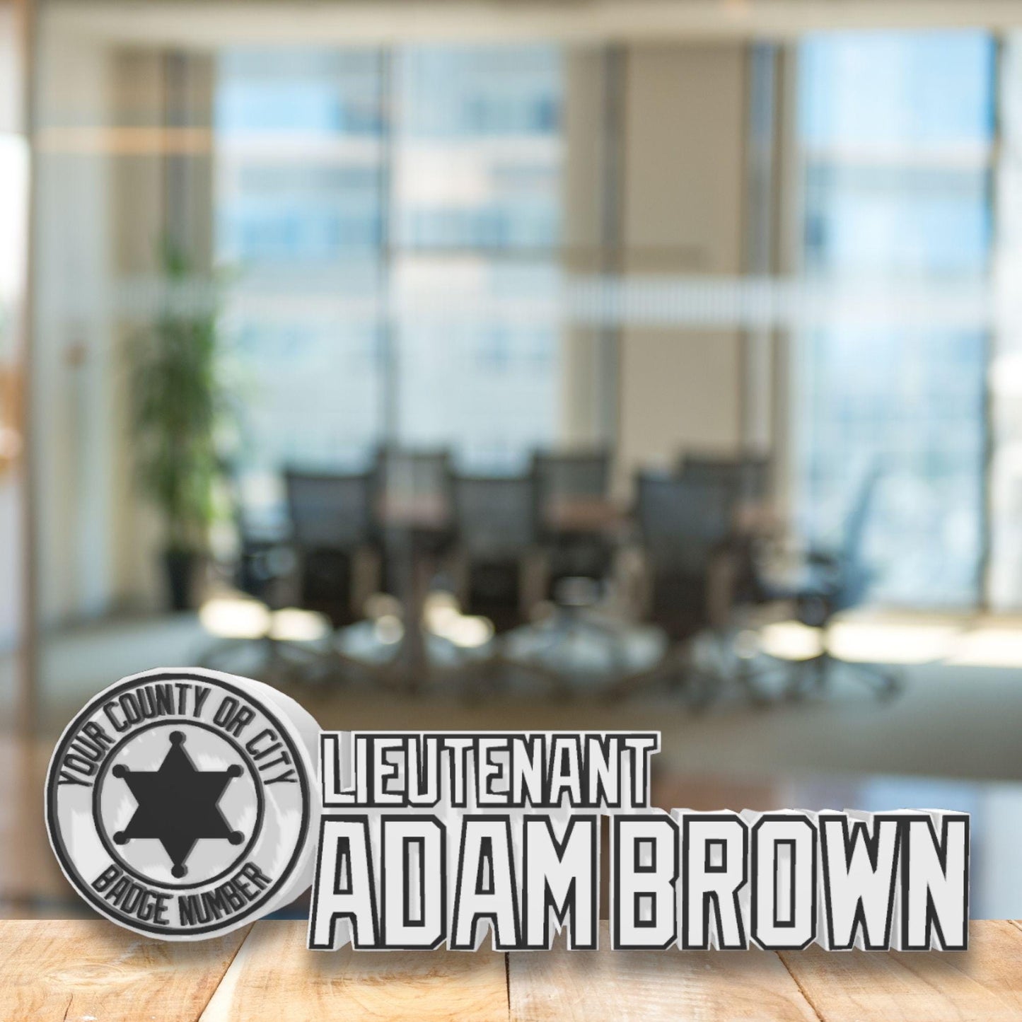 Personalized Lieutenant Desk Name Plate,  Fire Department Appreciation Gift, Police Academy Graduation