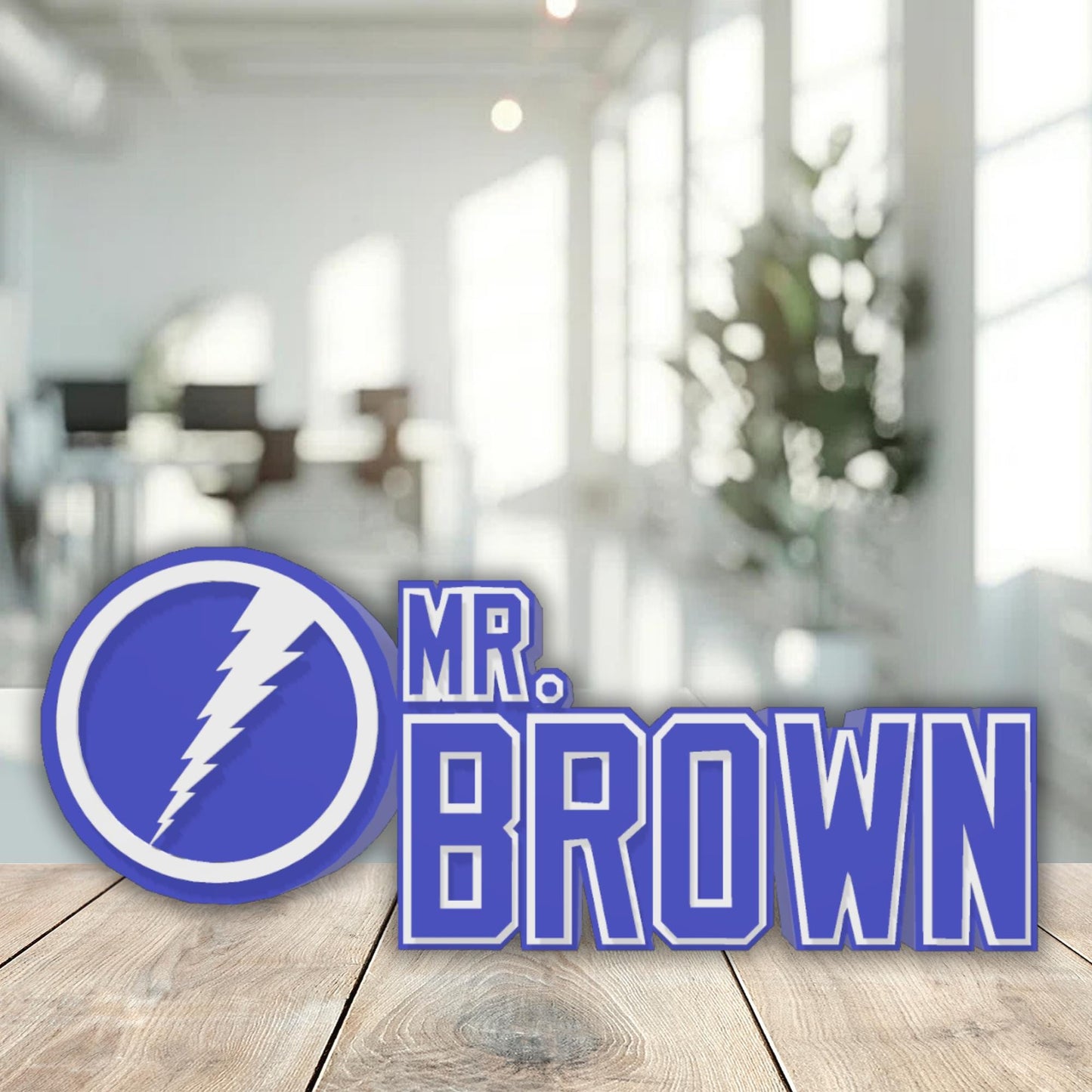 Quick Silver Desk Name Plate, Teacher Nameplate, Boss Lady Gift