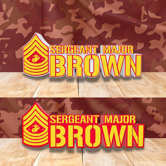 Personalized Sergeant Major of the Marine Corps Desk Name Plate, USMC Promotion Gift