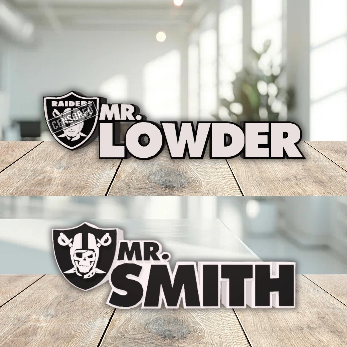 Personalized Las Vegas Raides Desk Name Plate, Teacher Name Plaque, Boss Lady Gift