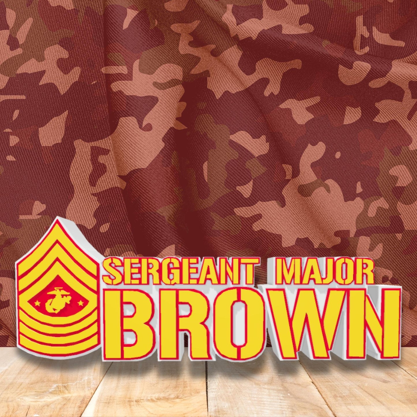 Personalized Sergeant Major of the Marine Corps Desk Name Plate, USMC Promotion Gift