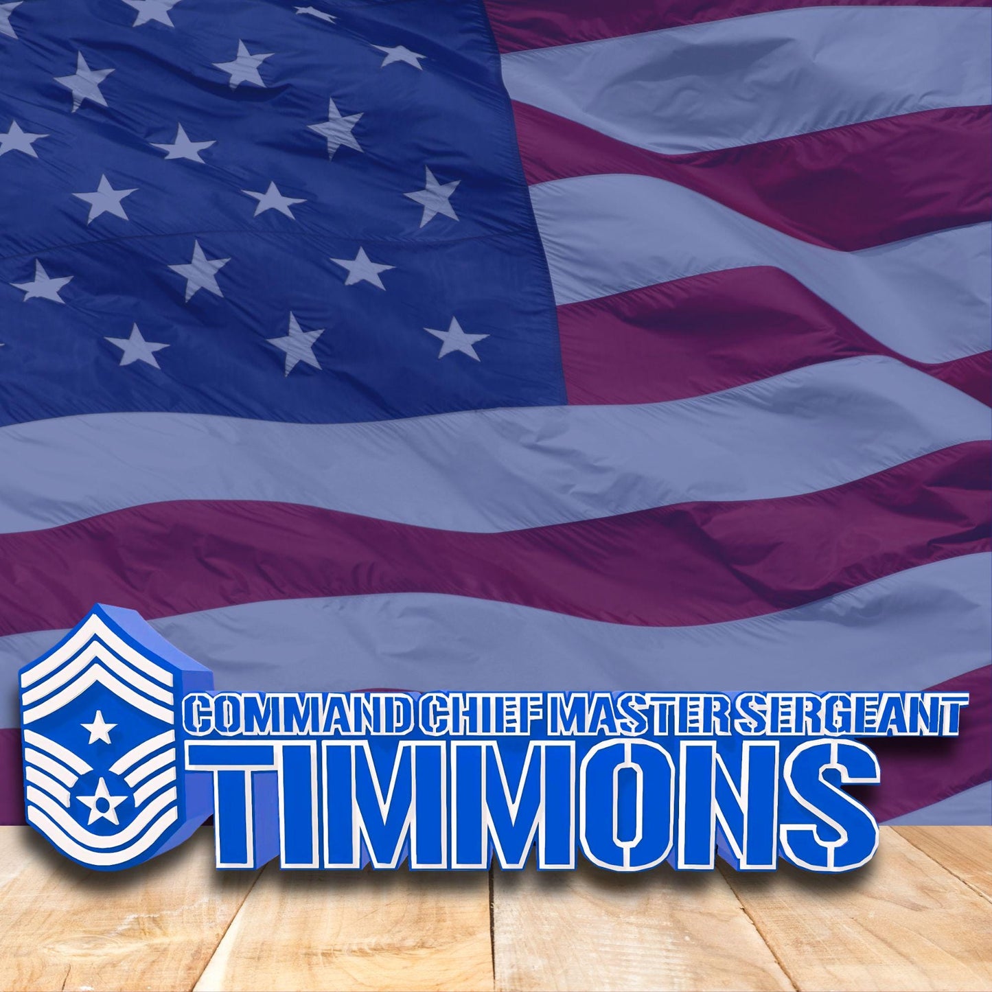 Personalized Command Chief Master Sergeant Plaque, CMSgt Desk Name Plate, Air Force Retirement Gift