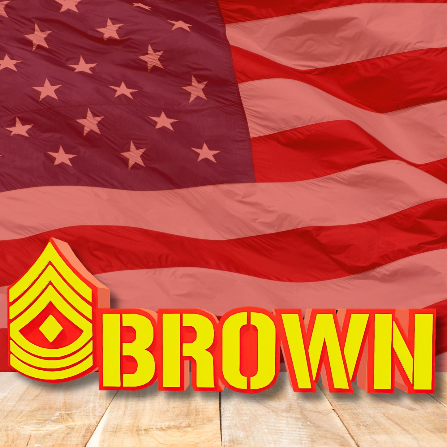 Personalized USMC First Sergeant Rank Plaque, 1Sgt Desk Name Plate, Marines Gift