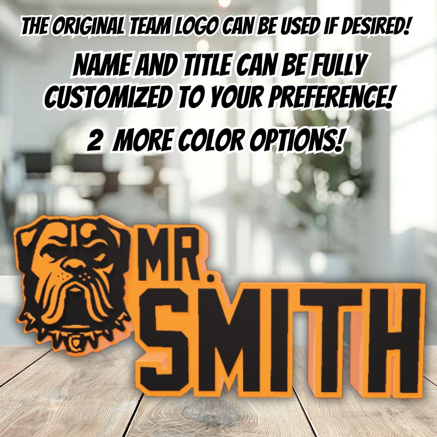 Personalized Cleveland Browns Desk Name Plate, Browns Office Decor, Teacher Gift