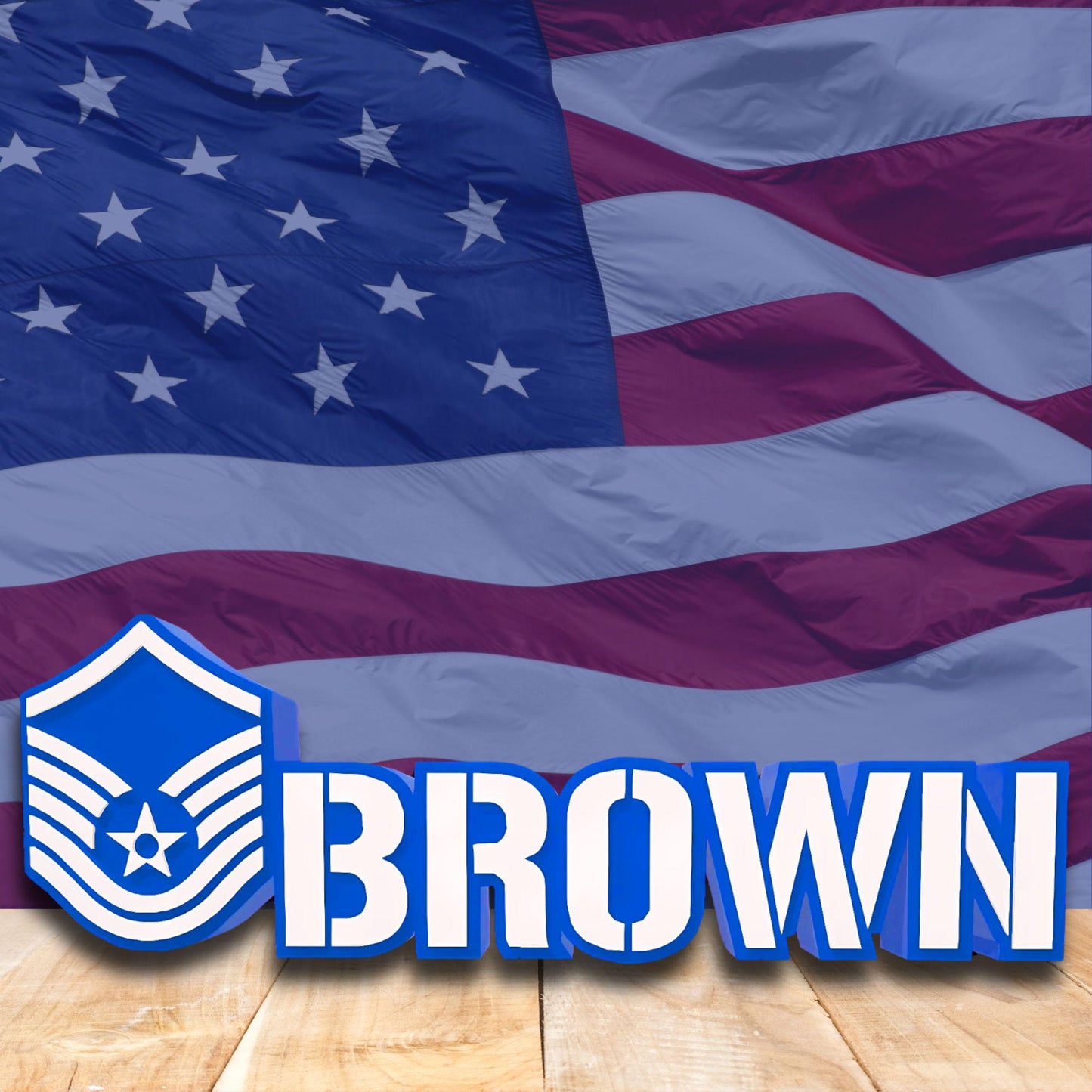 Personalized MSgt Desk Name Plate, Master Sergeant Rank Plaque, USAF Retirement Gift, Airforce Retirement