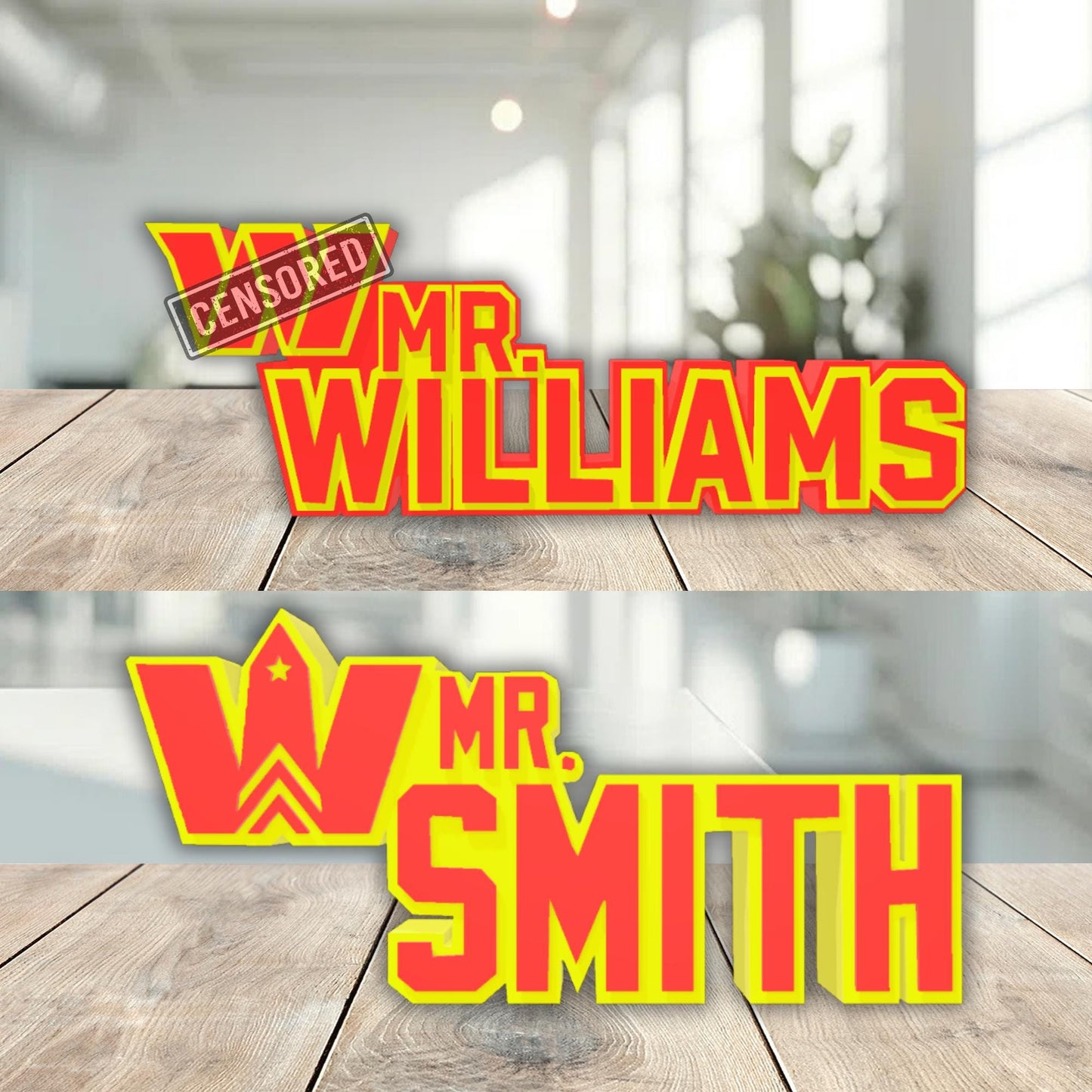 Personalized Washington Commanders Desk Name Plate, Name Plaque, Gift for Teacher