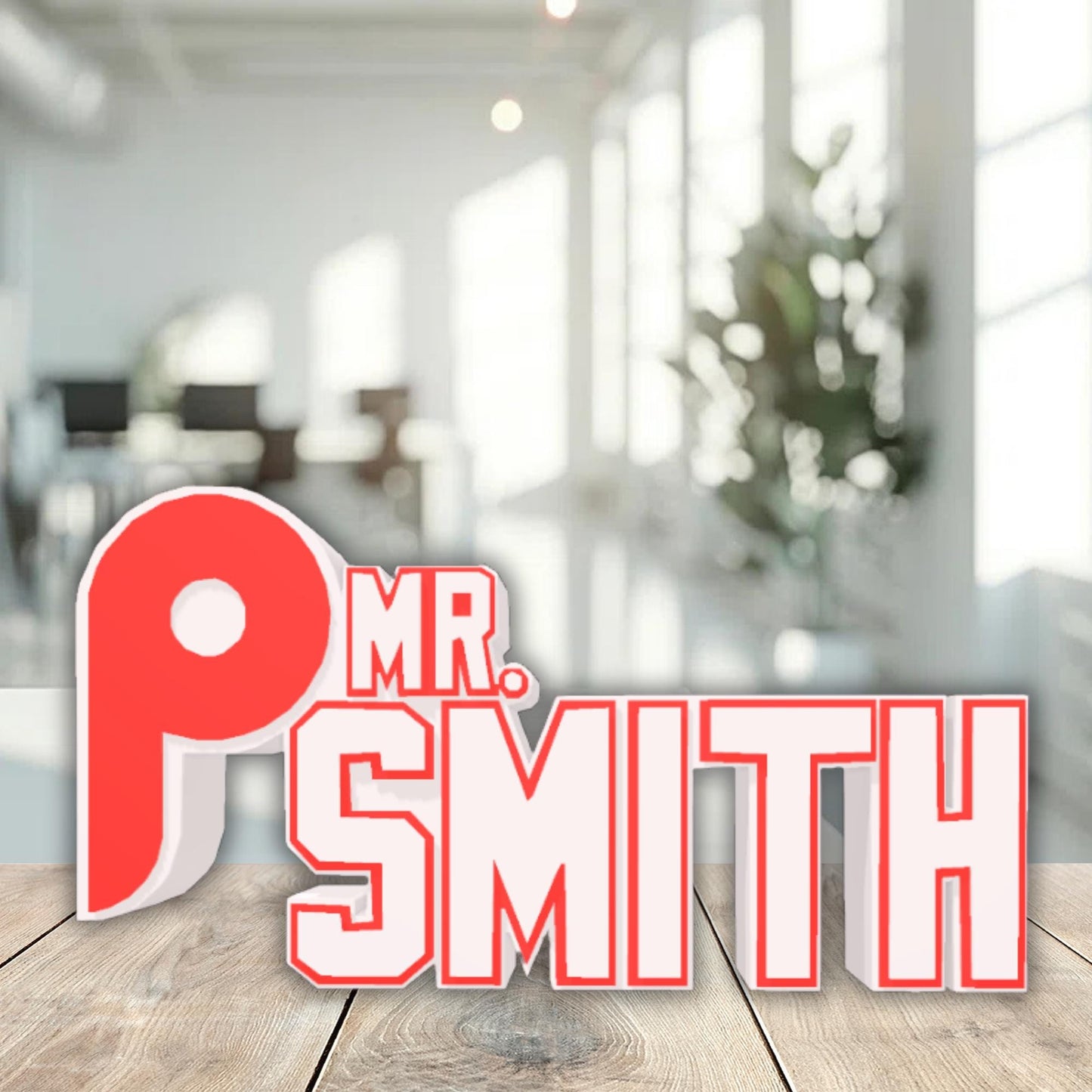 Personalized Philadelphia Phillies Desk Name Plate