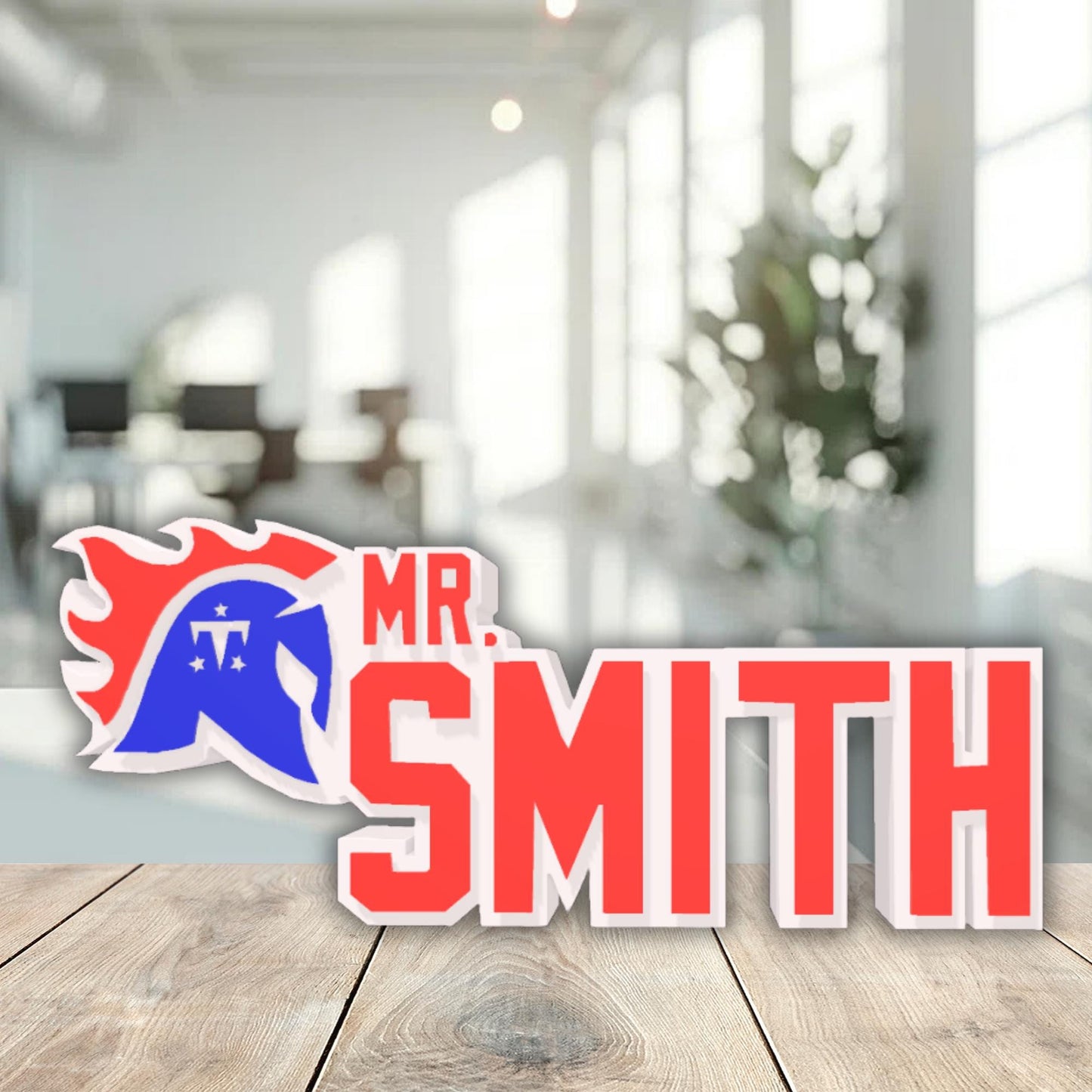 Personalized Tennessee Titans Desk Name Plate, Name Plaque, Teacher Gift