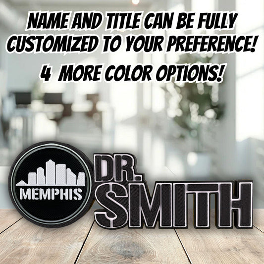 Personalized Memphis Skyline Desk Name Plate, Teacher Appreciation, Desk Decor