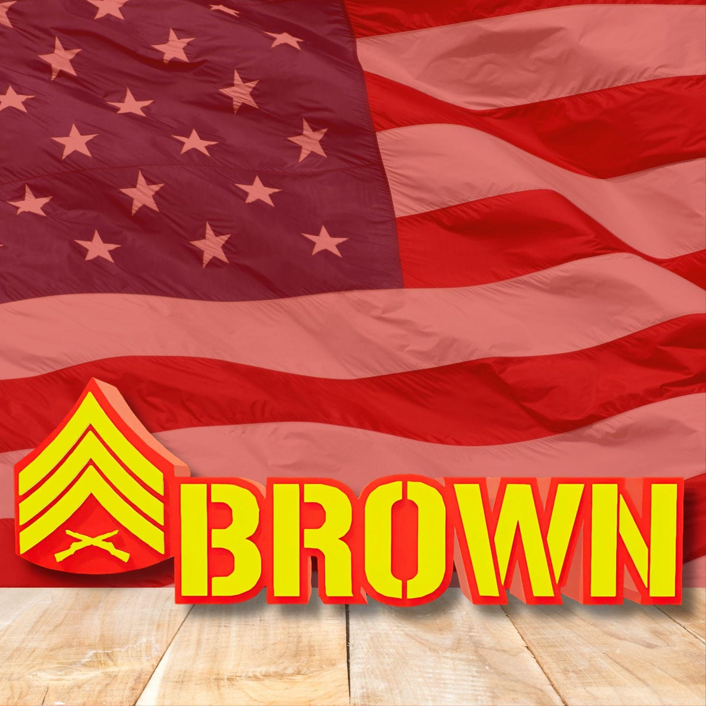 Personalized USMC Sergeant Rank Plaque, Marine Corps Promotion Gift, Sgt Desk Name Plate