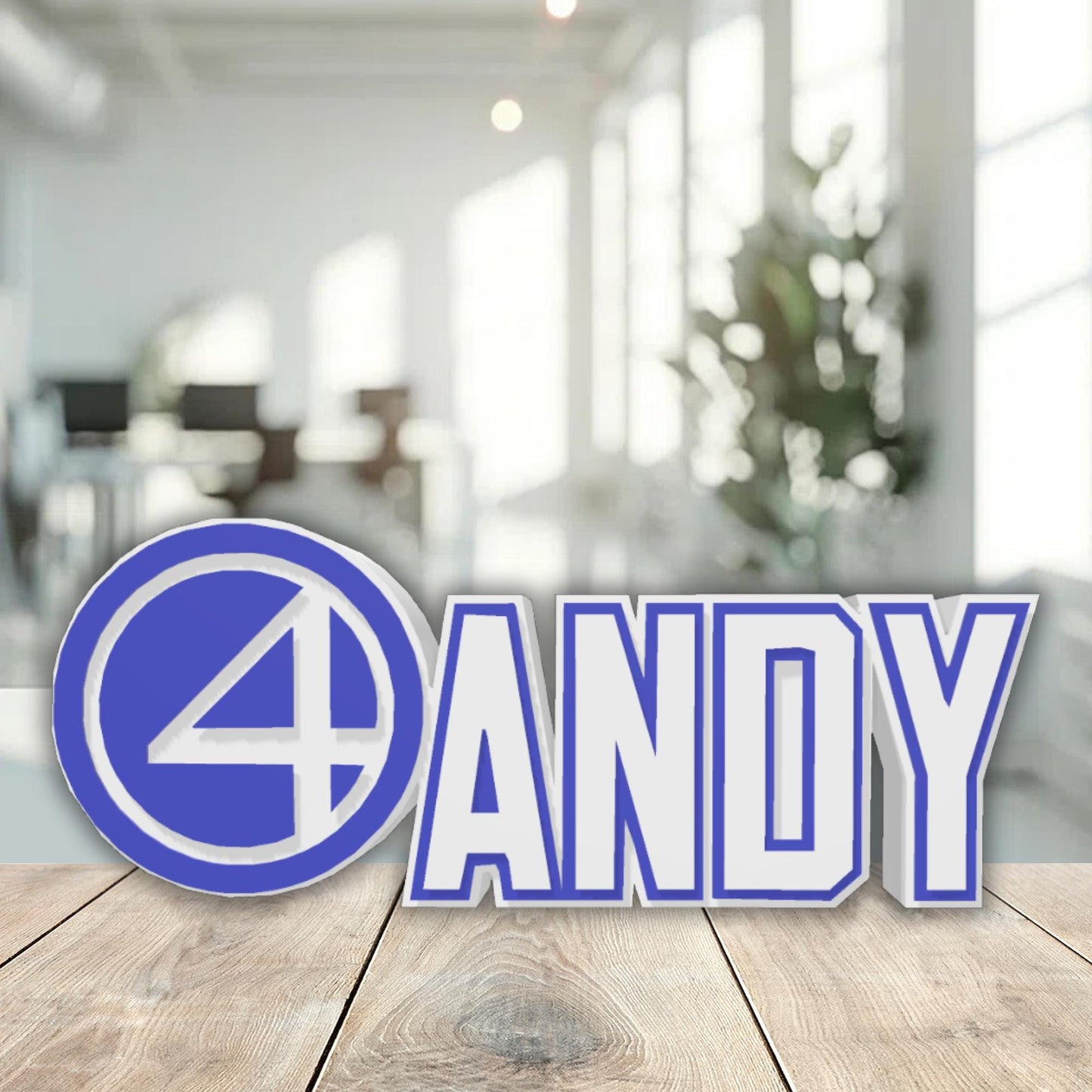 Fantastic Four Desk Name Plate, Teacher Desk Decoration, Boss Desk Nameplate