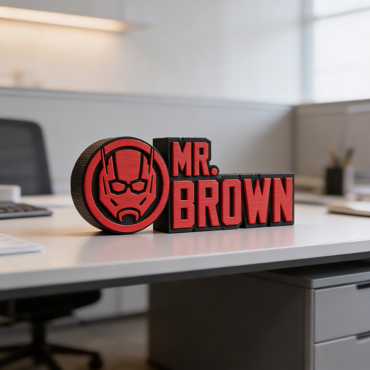 Personalized Ant-Man Desk Name Plate