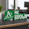 Personalized Athletic's Baseball Desk Name Plate