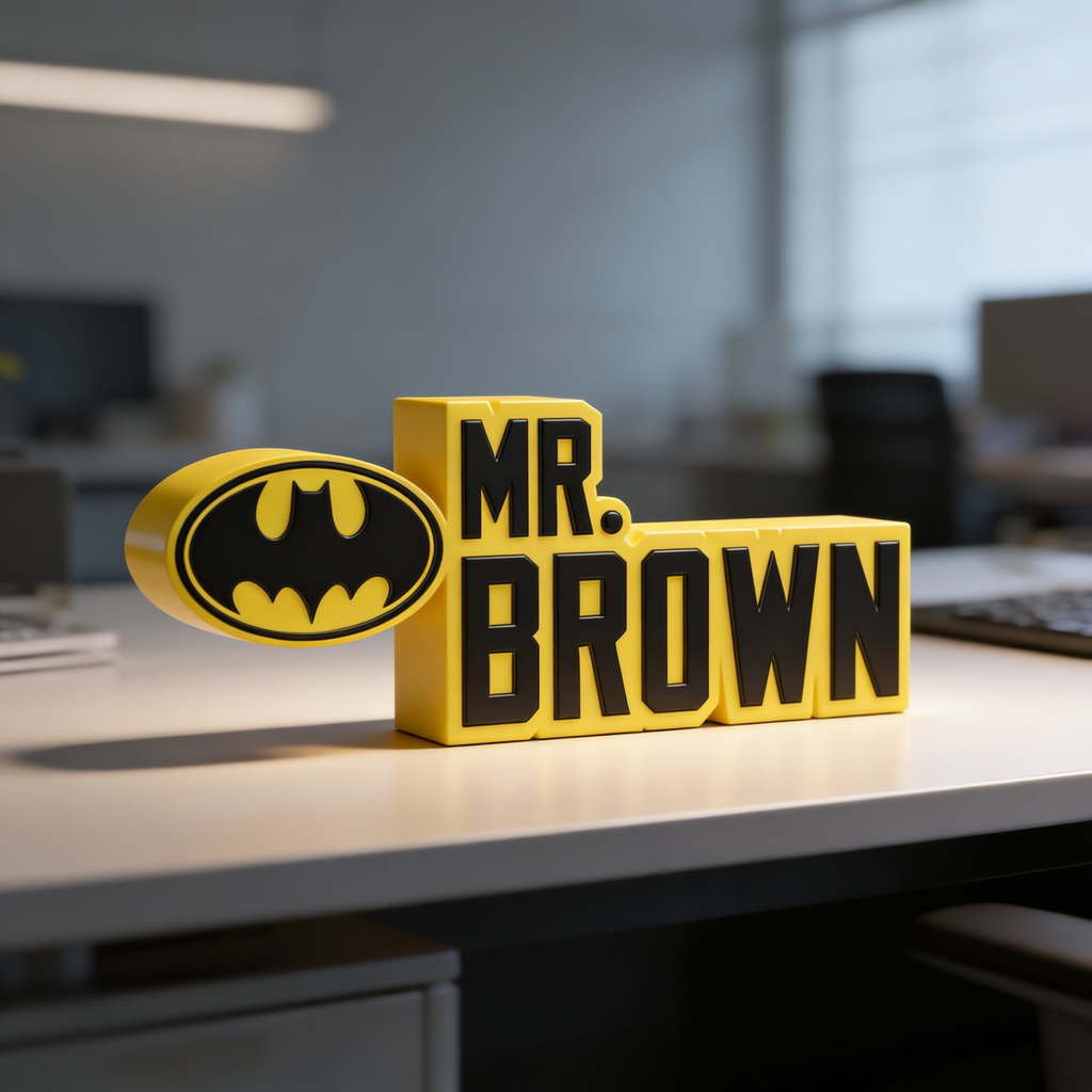 Personalized Batman Desk Name Plate