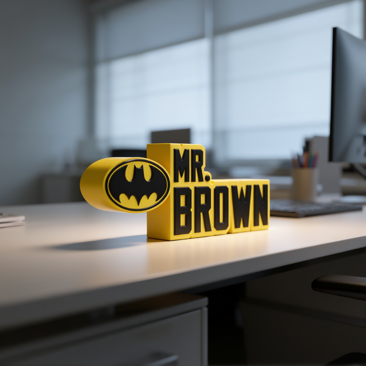 Personalized Batman Desk Name Plate