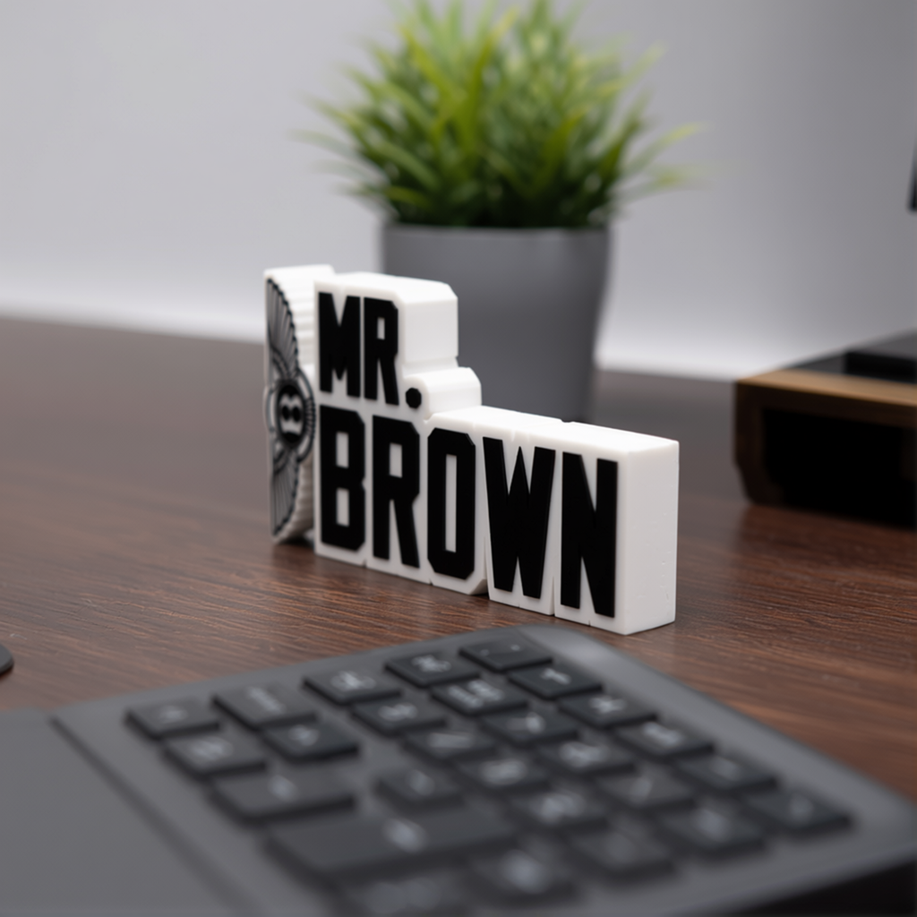 Personalized Bentley Desk Name Plate