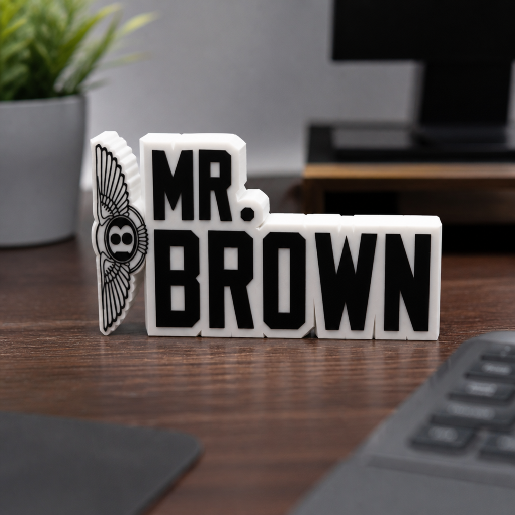 Personalized Bentley Desk Name Plate